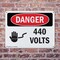 Signmission 440 Volts Danger Sign, Plastic, 10in W x 7in L, 2PK OS-2PACK-DS-P-710-L-1011 - alternate 6